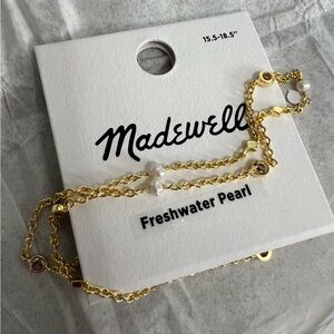 Madewell freshwater pearl mixed bead station necklace new and super cute!